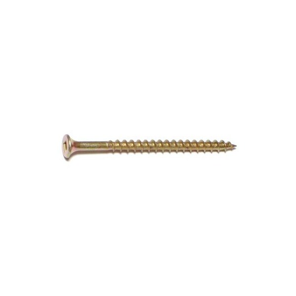 Buildright #8, Square Drive, Flat Head Wood Screw, Zinc Yellow Steel, 525 PK 07938 - main